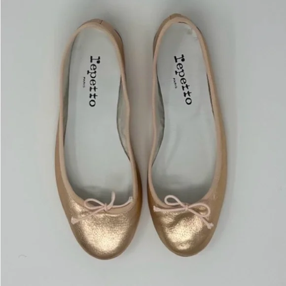 Repetto French CENDRILLON BALLET FLATS. Rose gold. French size 37. New no box. - Picture 2 of 4
